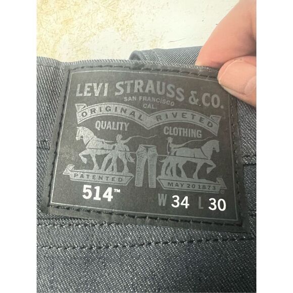 Levi 514 Men’s Straight Fit Flex Gray Jeans Sz 34/29 - Picture 3 of 6